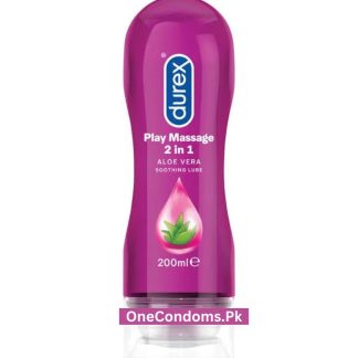 Durex Play Massage 2-In-1 Intimate Lube & Massage Gel, Aloe Vera, 200ml